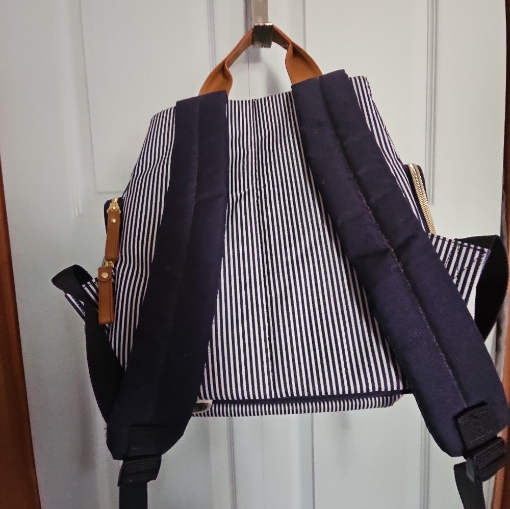 Stripe Multi Pockets Backpack Bag - image 3